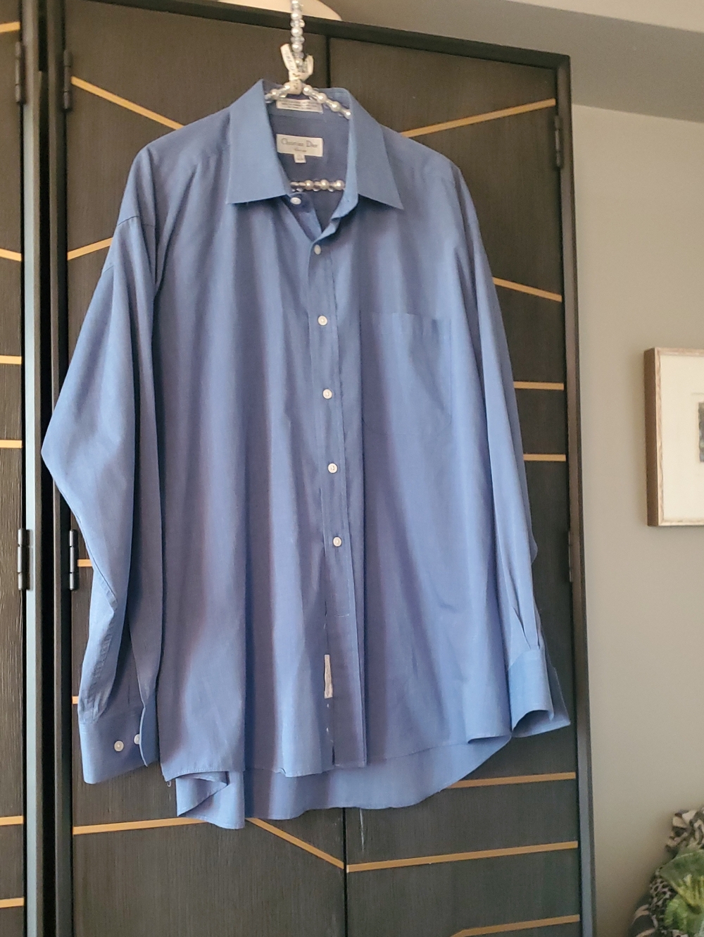 Dior Men's Light Blue Dress Shirt - Button Front